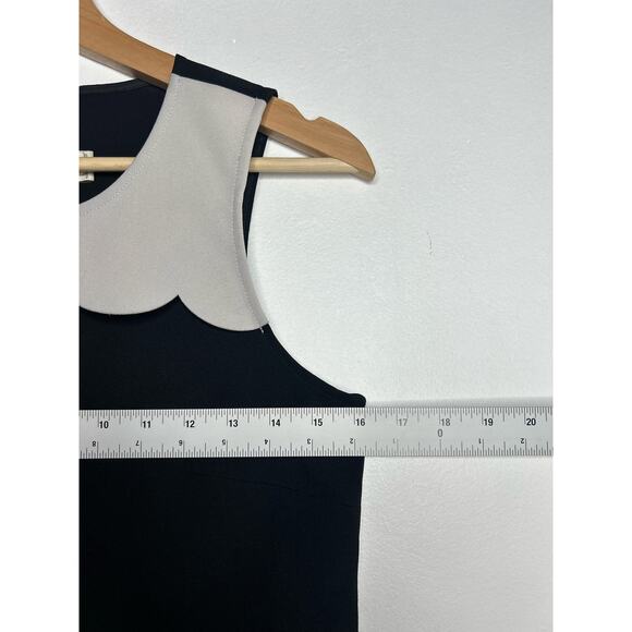 J. Crew Scalloped Color Block Bodice Sleeveless Shift Dress 0 - Picture 5 of 7